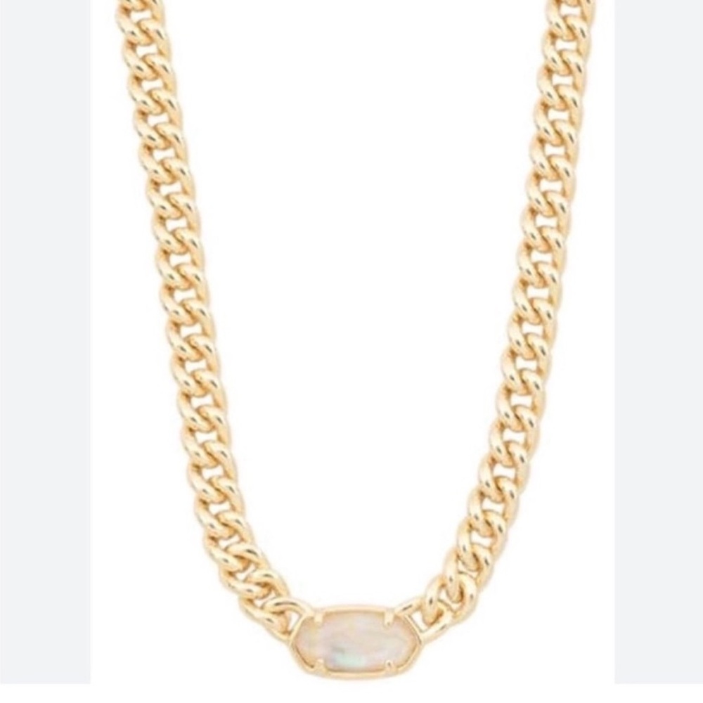 New with tag KENDRA SCOTT gold abalone iridescent Grier necklace